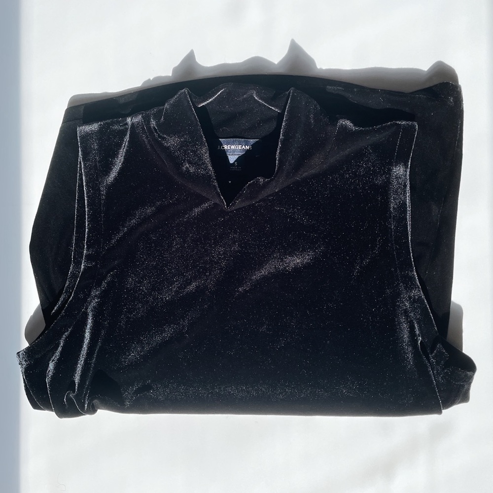 JCrew Velvet Mockneck Sleeveless Shirt